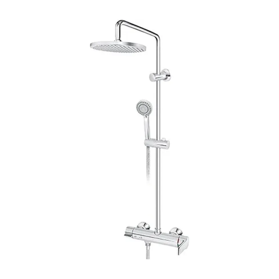 Usponski tuš sa baterijom Rosan B/2 hrom 220 mm
