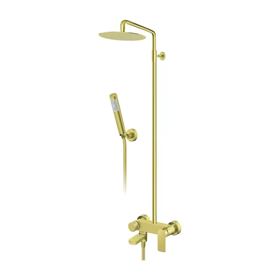 Usponski tuš sa baterijom Rosan S2 Gold zlatna 200x300 mm