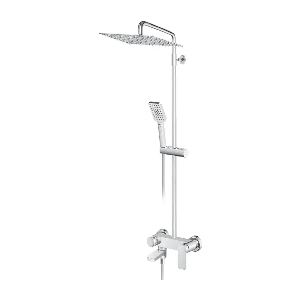 Usponski tuš sa baterijom Rosan S2 hrom 200x300 mm