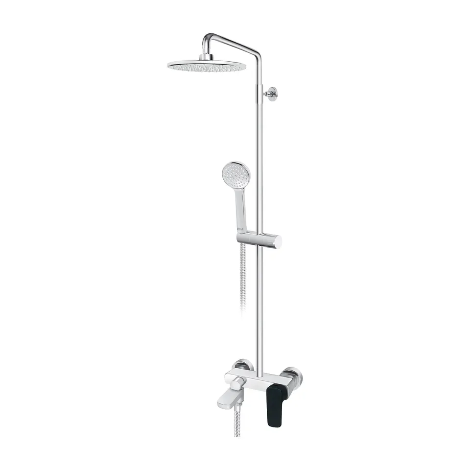 Usponski tuš sa baterijom Rosan Stolz Black Edition crna D.220mm