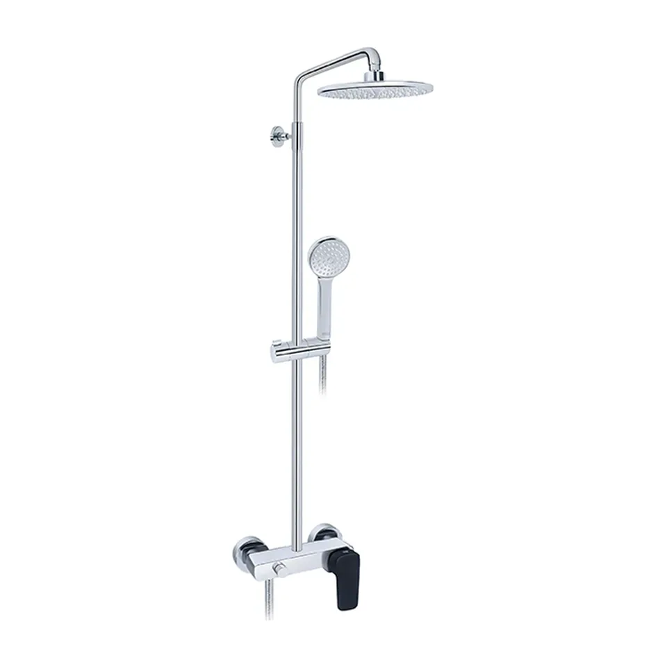 Usponski tuš sa baterijom Rosan Stolz Black Edition crna fi 220 mm