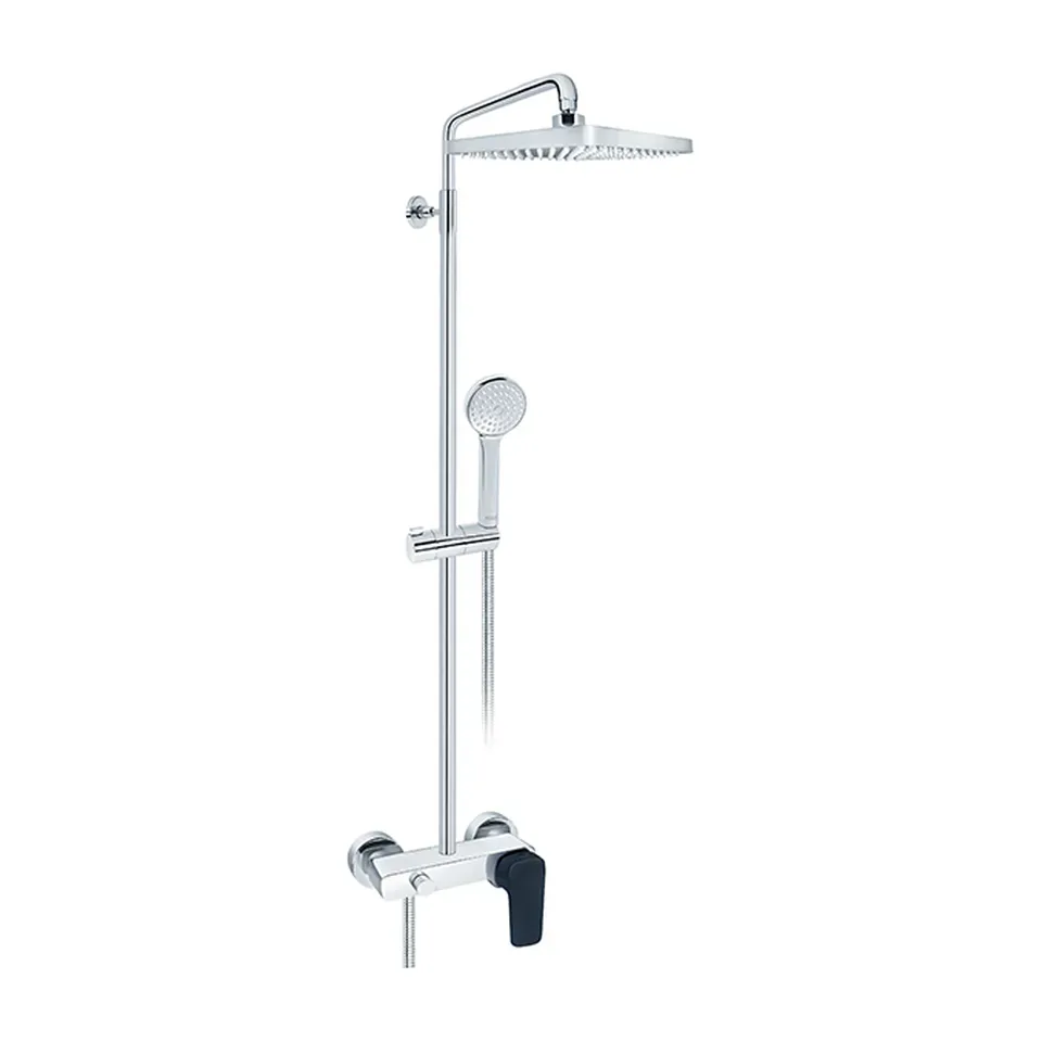 Usponski tuš sa baterijom Rosan Stolz crna 250x250 mm