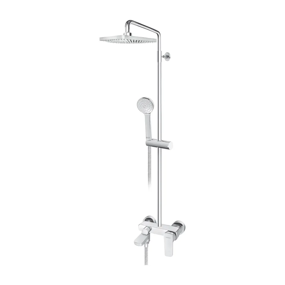 Usponski tuš sa baterijom Rosan Stolz hrom 250x250 mm, sa izlivom