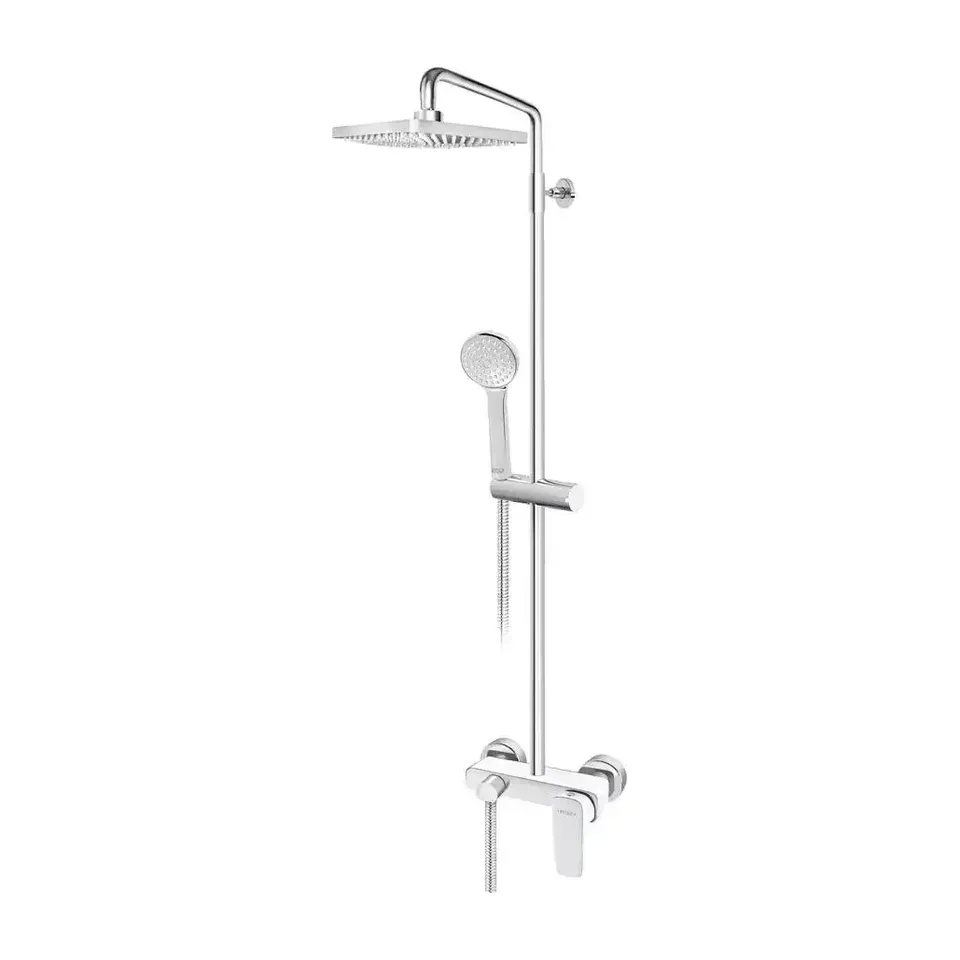 Usponski tuš sa baterijom Rosan Stolz White Edition bela 250x250 mm