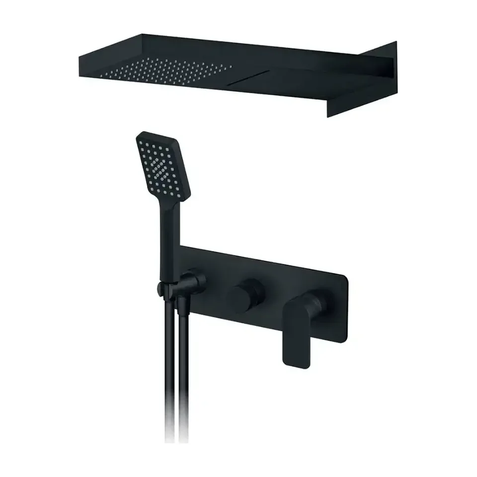 Uzidna baterija za tuš kadu Stolz S2 Black crna