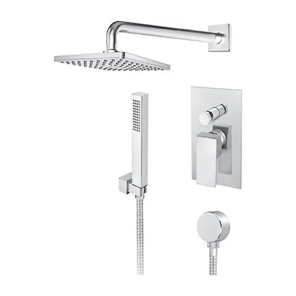 Uzidni tuš set Rosan Quadro hrom D.220mm