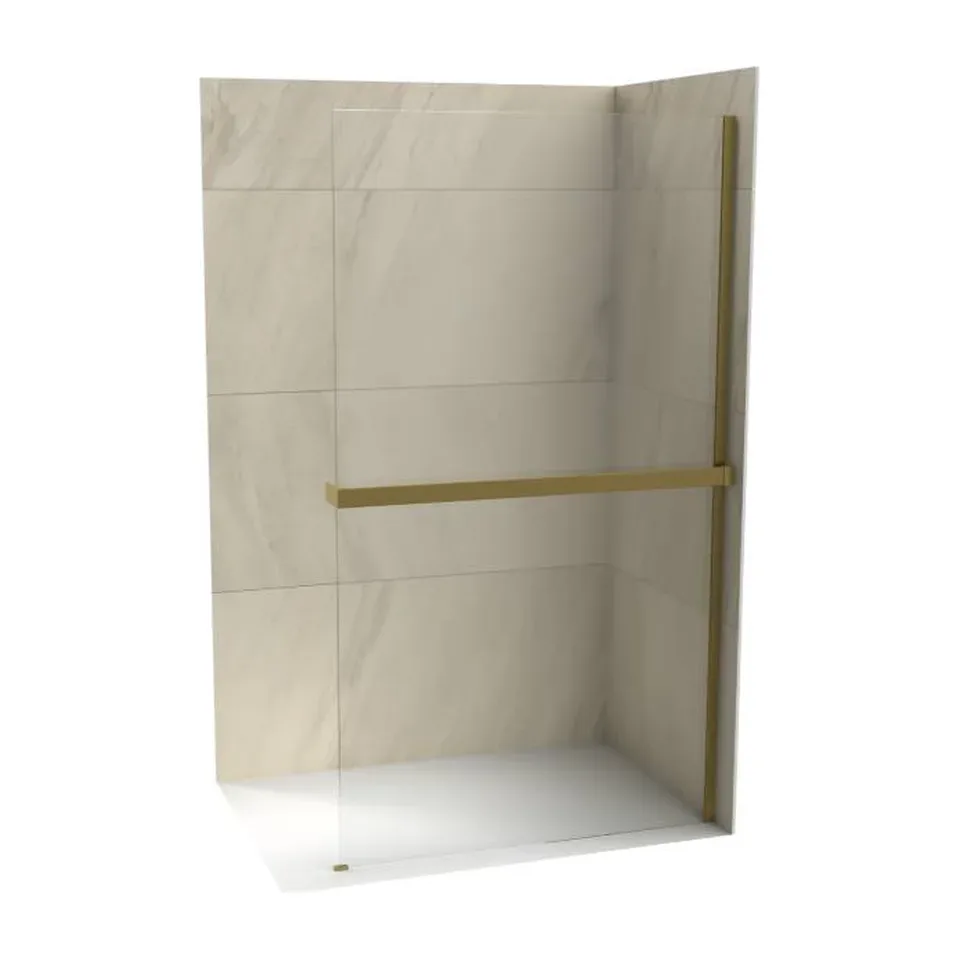 Walk-in tuš paravan Copen Monte Superiore brušeno zlato 100x200 cm