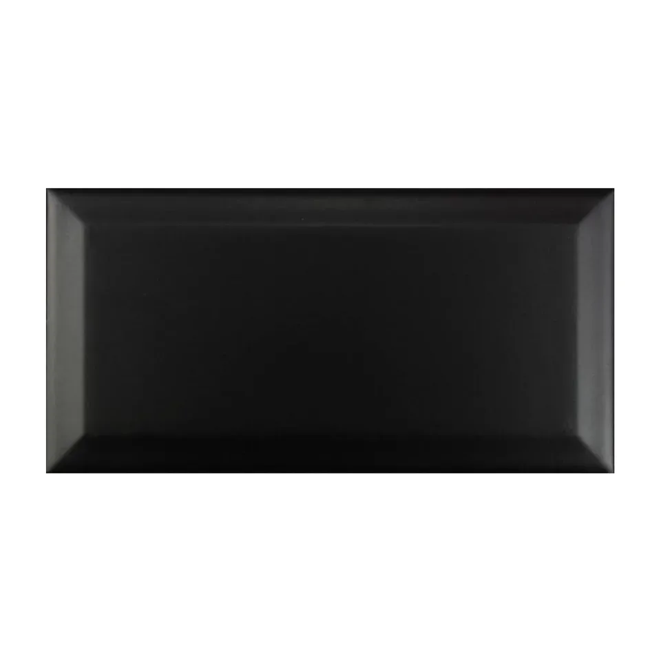 Zidna pločica Biselado crna 10x20 / mat, 1 m²