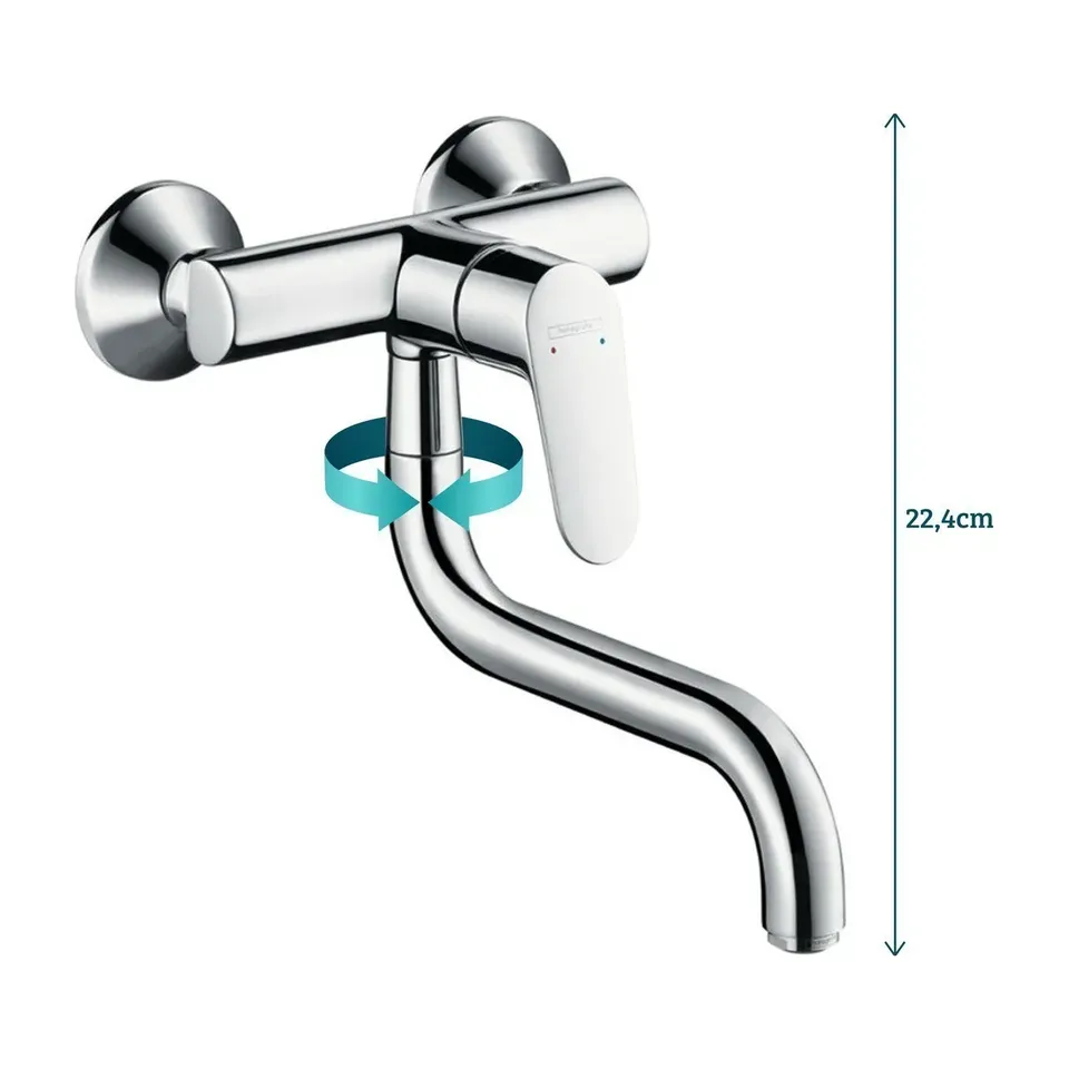 Zidna slavina za sudoperu Hansgrohe Focus M41 hrom