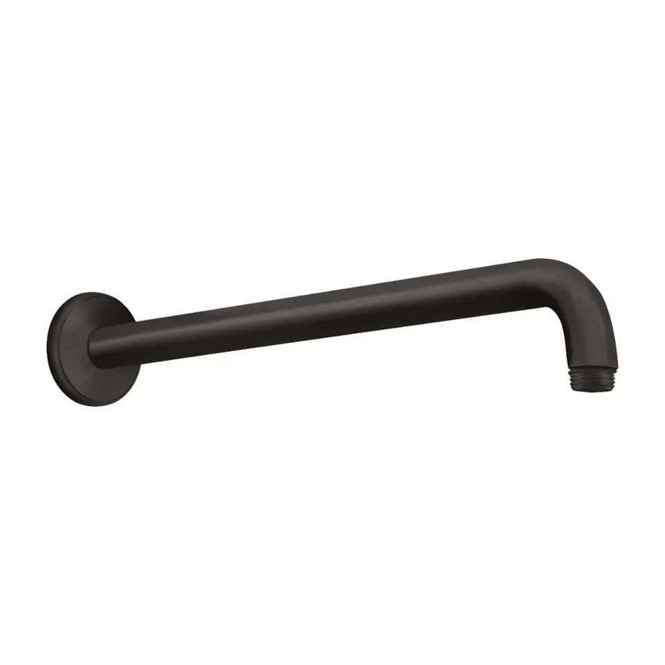 Zidni izliv za tuš ružu Hansgrohe 670 crni mat 389 mm 27413670